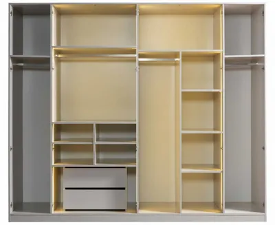 Produktbild von Stilvolles Schlafzimmer-Set Polsterbett 2x Nachttische Schminktisch