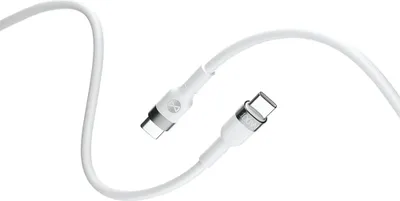 Image de Câble de données flexible Forever USB-C vers USB-C 2m 100W Blanc