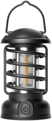 Immagine prodotto di Lampada da campeggio a LED, regolabile, per illuminazione di emergenza in tenda o in campeggio, con gancio, faretto a LED COB, 20-400 lumen, per uso esterno.