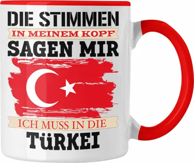 Produktbild von Trendation - Türkei Tasse Geschenk für Türken Urlaub Land (Rot)