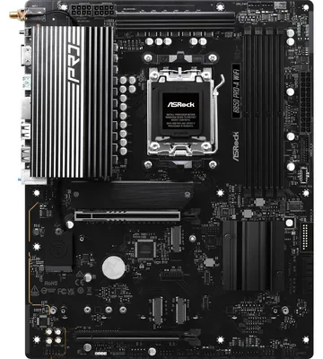 Obrázek produktu pro Asrock B850 Pro-A WiFi, AMD, Zásuvka AM5, AMD Ryzen 7000 Series, AMD Ryzen 8000 Series, AMD Ryzen 9000 Series, Zásuvka AM5, DDR5-SDRAM, 256 GB