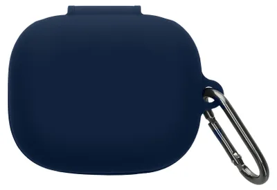 Produktbild von kwmobile Schutzhülle für Anker Soundcore AeroFit 2 Hülle - TPU Silikon Case für Kopfhörer Ladecase - stoßfestes Cover mit Karabiner - Dunkelblau