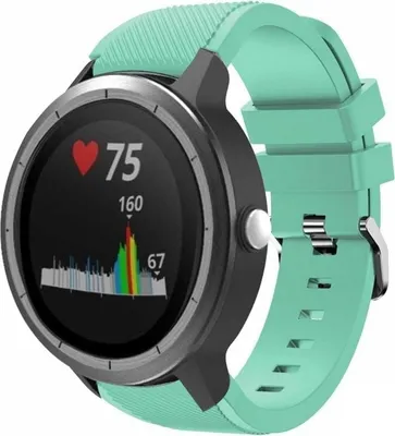 Produktbild von Strap-it Garmin Vivoactive 3 Silikonarmband (Aqua)