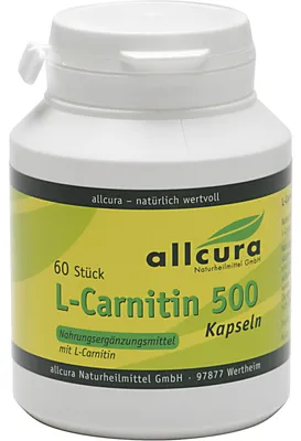 Immagine prodotto di Allcura L-Carnitina 500 Capsule, 60 Capsule