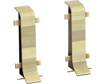 Produktbild von Prinz Verbinder für Klemm-Sockelleiste mit Kabelkanal Nussbaum oliv 50 mm