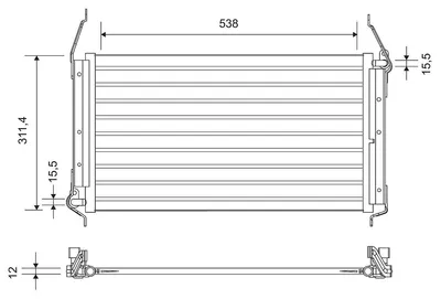 Produktbild von VALEO 818019 Kondensator Klimaanlage Klimakondensator für FIAT BRAVO I (182)