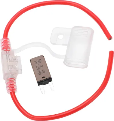 Immagine prodotto di portafusibili 12AWG, trasparenti, impermeabili, con interruttore automatico di reset per auto, yacht, camper, camion, 32 V
