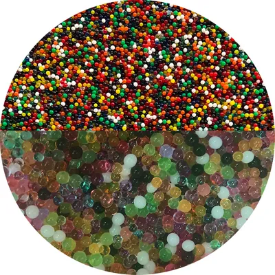 Produktbild von trendfinding 100 g Hydroperlen Deko Granulat, Korngröße 1,5-2 mm, Mehrfarbig
