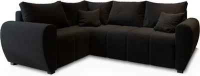 Produktbild von Masseno Ecksofa MADISON L L-S mit Schlaffunktion L-Form, Sofa mit Bettkasten, Wohnzimmersofa, Couch, Soffa, Bettsofa, Couchgarnitur- Schwarz, SAWANA 14