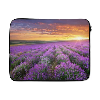 Produktbild von MuchoWow® Laptop Hülle 15 Zoll Lavendel - Wolken - Frühling Laptoptasche - Laptoptasche - Sleeve - Rundum-Schutz