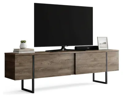 Produktbild von Abishia - TV-Möbel, 180x30x50h cm Nussbaum Braun, 1 Ablage