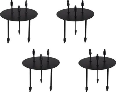 Produktbild von Metall Kerzen-Stecker 4er Set schwarz Stumpenkerzen Kerzen-Halter