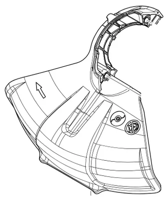 Produktbild von Makita 456651-1 Fadenkopf Schutzhaube Für DUR189 DUR184L