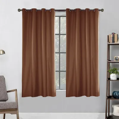 Image de Topchances Rideau d'Extérieur Imperméable,Rideau opaque Coupe-vent Protection UV Protection solaire Rideaux pour Balcon Jardin Cour £šBrun, 54*96in£©