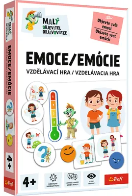 Zdjęcie produktu dla Mały odkrywca – Emocje: edukacyjna gra towarzyska w pudełku o wymiarach 19 x 29 x 4 cm
