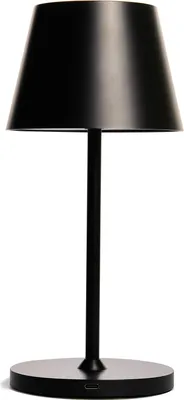 Produktbild von LED-Tischleuchte ROLF KERN „Club“ 25cm schwarz Akku dimmbar