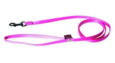 Produktbild von Robuste Nylon Hundeleine Rosa, 1 cm breit, 120 cm lang, mit Musketenhaken