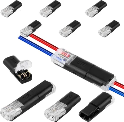 Produktbild von 6 Stück Auto Stecker 2 Polig Steckverbindung Kabelverbinder Wasserdicht Steckverbinder Praktischer Schneller Kabelstecker Verbindungen 2 Poliger Steckbarer Kabelanschluss für 18-22 AWG Kabel Crimp