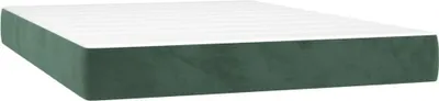 Produktbild von vidaXL Taschenfederkernmatratze Mittel Dunkelgrün 140x190x20 cm Samt