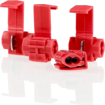 Produktbild von alca® Klemm-/Abzweigverbinder rot 0,5-1,0mm² 5St. Kabelverbinder Schnellverbinder Abzweigverbinder Stromdieb Kabeldieb Elektrokabelklemmen