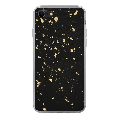 Produktbild von MuchoWow® Handyhülle Schutzhülle Hülle für iPhone 8 Goldene Flocken auf schwarzem Hintergrund Silikon Softcase Handy Hülle - Schutzhaube