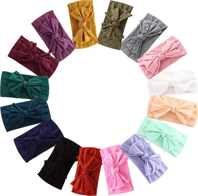 Produktbild von Nylon Haarband, 16 Stück, für Baby Mädchen Neugeborenes Kleinkind Kind