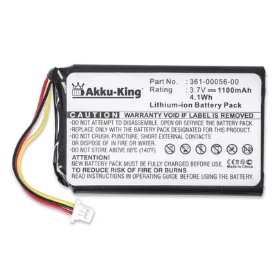 Produktbild von Akku kompatibel mit Garmin 361-00056-00 - Li-Ion 1100mAh - für Garmin Nüvi 30, 50, 50LM, 52, 52LM, 52LMT, 55LM, 55LMT, 361-00056-50, 361-00056-08