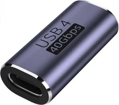 Produktbild von USB4 Adapter Typ C Buchse zu Buchse 40 Gbit/s USB 4.0 Kabel in Grau