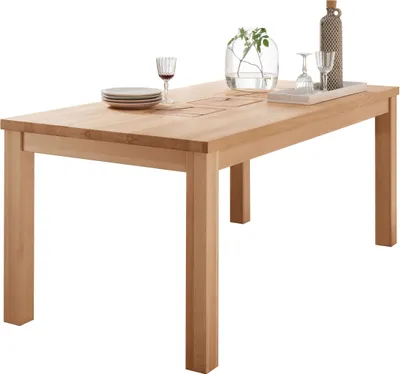 Produktbild von Küchentisch "WZ-0315" aus Kernbuche in natur geölt. Abmessungen (BxHxT) 160x76x90 cm