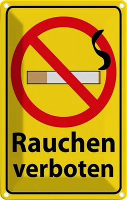 Produktbild von vianmo Blechschild 18x12 cm Rauchen Verbot Warnschild Hinweisschild Sicherheit Vorsicht
