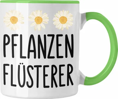 Produktbild von Trendation - Pflanzenflüsterer Gärtner Tasse mit Spruch Garten Hobbygärtner Geschenk Lustig Gärtnerin Geschenkidee (Grün)