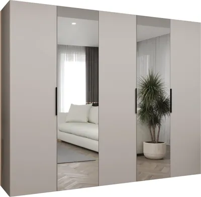 Produktbild von MEBLE KRYSPOL, Kleiderschrank, Schrank 250 cmx202x52, Kaschmir, Schwarz