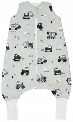 Produktbild von Gefütterter Babyschlafsack mit Füßen und Socken 1.0 TOG 100% Baumwolle L 110-122