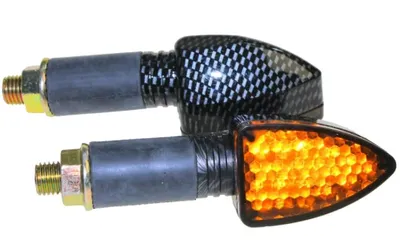Produktbild von LED Mini Blinker Elight 2 Stück carbon getönt E- für Motorrad Roller