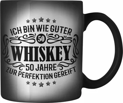 Produktbild von Trendation - 50. Geburtstag Männer Farbwechsel Zauber-Tasse Geschenk Geschenkidee 50er Geburtstag Spruch Perfektion Vater Papa Lustiger Spruch Witzig Trinker (Schwarz)