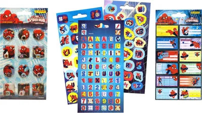 Produktbild von PANINI Marvel Spider Man Sticker Set Buchstaben Zahlen 3D Sticker Namensschilder