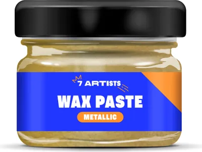 Produktbild von 7 Artists Metallic Wax Paste Gold 20 ml – Premium Metallic Wachs für Deko, Möbel, Holz, Ton & Mixed Media, Vergoldungswachs für Kreative Akzente