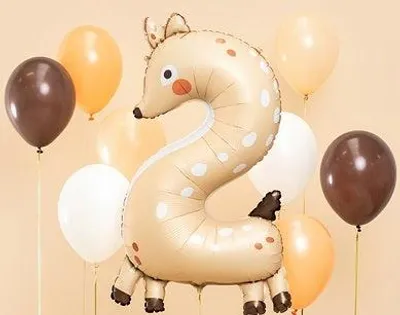 Produktbild von Folienballon Zahl \2\" - Saren 50x88 cm"