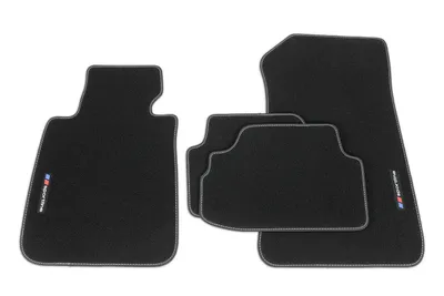 Produktbild von Sportline Fußmatten passend für BMW 1er E81 E88  3-Türer Schrägheck 2007-2014, Naht:Silber