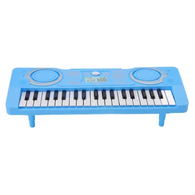 Produktbild von Kinder-Keyboard-Spielzeug mit 37 Tasten zur Förderung der Hand-Augen-Koordination – Musikalisches Lerninstrument (Blau)