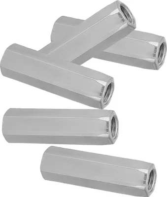 Image de 5pcs Zinc Plated Steel M10*40/50 Long Hex Nut Hexagonal Threaded Nut Thasteners(M10*50)