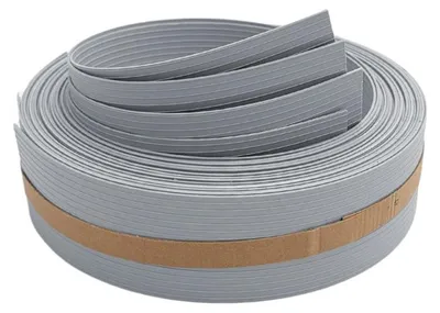 Produktbild von Doppelstabzaun Sichtschutz zaun|zu RILLE VIERTEL Streifen 2,55m PP Zaunblende Fenstergrau 2,55m