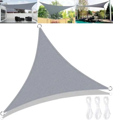 Immagine prodotto di Telo ombreggiante 3x3x3 m, protezione UV, grigio, impermeabile, tenda da giardino, per uso esterno