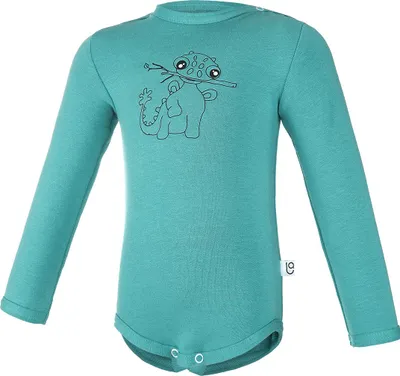 Produktbild von Baby Body Langarm Motiv Outlast® - Dunkeltürkis