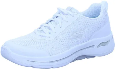 A single white sneaker is shown against a white background.