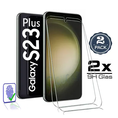 Produktbild von 2x Samsung Galaxy S23+ (Plus) 5G - Panzerglas - Vollkleber! Panzerfolie Schutzglasfolie Displayschutzglas Echt Glas Schutz Folie Display Glasfolie 9H 2 Stück