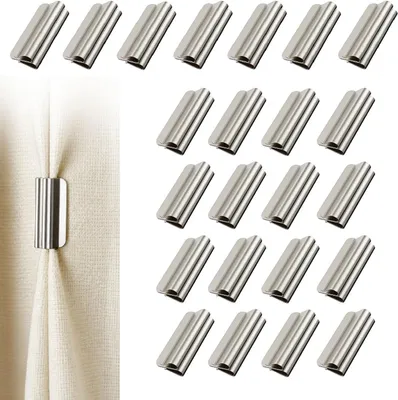 Imagen del producto de Imanes para cortinas, 24 unidades, 1,6 x 3 cm, clips magnéticos para cortinas