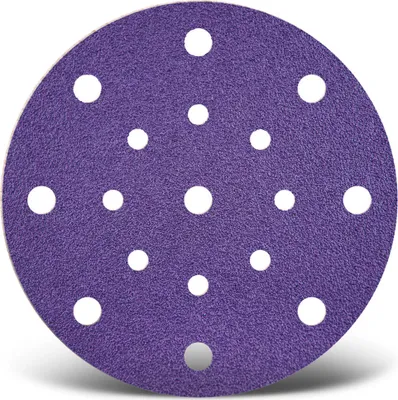 Produktbild von MENZER Titanium HD Klett-Schleifscheiben, 150 mm, 17-Loch, f. Exzenterschleifer, Keramik-Mix (50 Stk.) K180