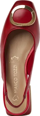 Produktbild von MARCO TOZZI Damen Ballerina Slingback Applikation bequem, Leder 2-29403-44, Größe:36 EU, Farbe:Rot