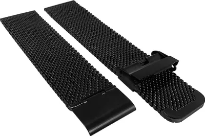 Produktbild von Minott Uhrenarmband | Milanaise Edelstahl | Schiebeverschluß schwarz, Stegbreite:22mm